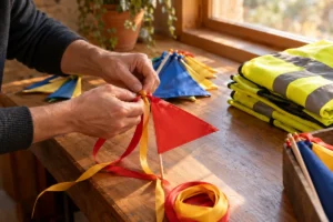 Cómo organizo una ruta para los socios de mi club de coches sin volverme loco con la logística: manos atando cintas rojas